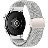 時計バンド22mm に対応Huawei Watch GT6 Pro/GT6/GT5/GT4/GT3 46mm、クイックリリース、スマートウォッチベルト22mm 対応Amazfit Watch Bip 6/5/GTR 4/Garmin Venu4 45mm、磁気バックル付き、ナイロン交換用時計ベルト22ミリ