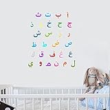 Amaonm Removable Colorful Cartoon Lovely Arab Lettering Words A-Z Early Learning Education Wall Stic
