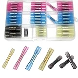 aninako 圧着接続端子 防水 圧着スリーブ 圧着端子 電線接続金具 絶縁圧着端子 電工系 家電系 船 車 バイクの電装系 丈夫に接続 熱収縮チューブ (120個【圧着接続端子】)