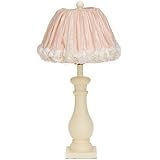 Glenna Jean Contessa Lamp, Cream/Pink Crinkle/Roses by Glenna Jean [並行輸入品]