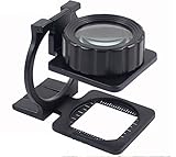 macaroni（マカロニ） 倍率 20倍 目盛 付 折りたたみ ルーペ スタンド リネン テスター