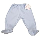 【未熟児】【低出生体重児】【早産児】【NICU】用　ベビー服：足つきズボン　ブルー