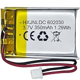 DC 3.7V 350mAh 602030リチウム電池 for VXI BlueParrott B350-XT B450-XT B550-XT B350XT B450XT B550XT Bluetoothイヤホン とDIY 3.7-5 V電子製品、内蔵2線電池を交換する