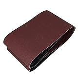 uxcell サンドペーパー サンディングベルト ダークブラウン 砥粒 1520mmx200mm 60グリット