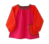 minimynimo キッズスモック (マゼンタ+タンジェリン) 120cm