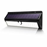 ソーラーライト, MerryNine 62 LED 4400mAh センサーライト 戸外 人間感知 壁掛けランプ 3つのモード付き 取り付け簡単、防水、屋外照明/軒先/庭先/ガレージ/玄関周りなど対応