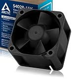 ARCTIC S4028-15K - 40x40x28mm サーバーファン ダブルボールベアリング付き 1400-15000RPM PWMレギュレーテッド 4ピンコネクタ 12V DC - ブラック
