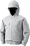 空調服 服単体 フード付綿薄手空調服 KU91410 シルバー 5L 8207726