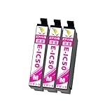 【稲妻トナー】エプソン Epson 用 IC50 インク マゼンタ 互換インクカートリッジ 計3本 ICM50 対応機種:EP-702A EP-704A EP-774A EP-705A EP-802Aなど