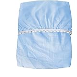 EiYU 綿ワンタッチシーツ 滑らかな肌触りの綿100% 敷布団用 ブルー シングル