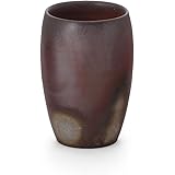 備前焼 石田安弘作 窯変フリーカップ(1個) こげ茶
