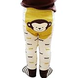 サクララ(Sakulala) 赤ちゃん 下着 ズボン+ソックス 2点セットレデース 秋冬 オシャレ 可愛い 肌触り良い (80, 乳白色 マンキー)