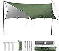DOKICAMP ヘキサタープ 300D高密度生地 UPF50+ 3000ｍｍ耐水圧 紫外線カット ポール付き