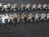 CTT 16pc SAEメトリック3 / 8 "ドライブフレアナットCrowfoot Wrench SetクロームFlarenut