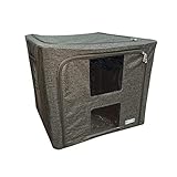 アストロ 衣類 ワイヤー収納ケース 活性炭シート入り 消臭 防水 不織布製 幅40×奥行50×高さ40cm 80L大容積 (ブラウン)