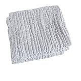 ベビーバスタオル　６重　赤ちゃんおくるみ　ガーゼタオル　ベビーブランケット　　ガーゼケット　入浴用　ふわふわ暖かい　柔らかい肌触り　細菌防止　　吸水速乾　保温　105*105　 (二枚)