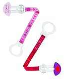 MAM I Love Mommy Double Pacifier Clip, Pink by MAM [並行輸入品]