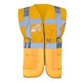 (ヨーコ) Yoko メンズ 高視認性 夜光/蛍光/光反射 安全 セーフティーベスト 男性用 (XL) (蛍光オレンジ)