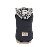 レンコス（Lemcos）犬の服 可愛いカモフラージュプリント帽子 秋冬服 ドッグウェア可愛い 図案ペット犬服Ｔシャツ ボタン 綿製 暖かい 防寒 小型犬 中型犬 猫用 洋服 タンクトップ 秋服 2色5