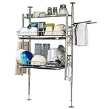 突っ張り 水切りラック 2段 ステンレス デラックスタイプ 燕三条製 日本製