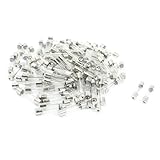 uxcell　ガラス管ヒューズ　ガラス　クリア　回路保護　100個入り