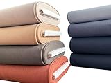 ウールライクポリエステル 服地 W幅140cm ストレッチツイル 起毛(生地幅140cm×1m【2】ビスケット)商用利用可 高級 中厚手 ウールライクなふんわり生地 水通し不要でシワに強い