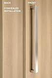 モダン& Contemporary長方形/ One Single Sided / Concealed Fixing /ドアプルハンドル/ステンレススチール/商用/住宅用 – Brushed Satin