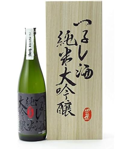Amazon.co.jp: 豊盃 純米大吟醸 つるし酒 720ml 【桐箱入り】／三浦