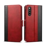 Galaxy A41 対応 ケース 手帳型 SC-41A SCV48 手帳型ケース Rssviss ギャラクシー A41 カバー カード収納あり レッド