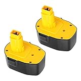 efluky 2Pack 3.0Ah 14.4V Power Tool Replacement Battery for Dewalt DC DW Series DC9091 DE9038 DE9091