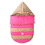 7 A.M. ENFANT Bee Pod Baby Bunting Bag for Strollers and Car-Seats with Removable Back Panel, Beige/