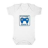 (フロソ) FLOSO 赤ちゃん・ベビー用 Future Gamer(将来のゲーマー)プリント 半袖ボディースーツ ロンパース スリープスーツ ベビー肌着 パジャマ (18-24ヶ月) (ホワイト)