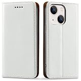 Lsscase iPhone14 ケース iPhone 14 カバー 手帳型ケース アイフォン14 ケース 携帯ケース iPhone14 case あいふぉん14手帳型ケース マホケース 携帯カバー PUレザー ストラップホール付き カード収納 内蔵マグネット式 スタンド機能 薄型 防水 ノート型 耐衝撃 男女兼用 落ち着いた色 (iPhone 14 6.1 inch対応) ホワイト