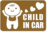 imoninn CHILD in car ステッカー　【マグネットタイプ】　No.10　赤ちゃん　（ゴールドメタリック）