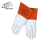 Black Stallion ブラックスタリオン グレイン キッドスキン （若ヤギの表革） プレミアム TIG溶接用 グローブ (L)