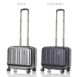 HIDEO WAKAMATSU ヒデオワカマツ フラッシュ 横型 スーツケース ハードキャリー 4輪 フロントオープン 機内持込 TSAロック 43cm 33L ブラック 85-76211 HIDEO WAKAMATSU ヒデオワカマツ フラッシュ 横型 スーツケース ハードキャリー 4輪 フロントオープン 機内持込 TSAロック 43cm 33L ブラック 85-76211