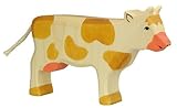 Holztiger Cow Standing Toy Figure, Brown Spotted [並行輸入品]