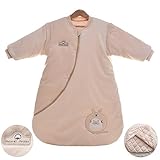 Baby Sleeping Bag Cotton Baby Sleep Sack Long Sleeve Autumn Winter Wearable Blanket Detachable Sleev