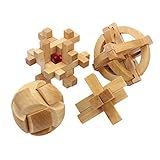 Refaxi 幼児知育玩具 インテリジェンス玩具 インターロッキング積み木 木製ビルディングブロックのおもちゃ 木製組立解体おもちゃ ステッチの組み合わせの教育玩具 4つのパターン