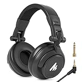 MAONO 密閉型モニターヘッドホン ヘッドフォン 有線 オーバーイヤーヘッドフォン 遮音 折り畳み可能 3.5mm/6.35mmプラグ付き