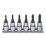 コーケン 3/8(9.5mm)SQ. イジリ止めトルクスビットソケットレールセット 全長50mm 6ヶ組 RS3025/6H0LE-L50