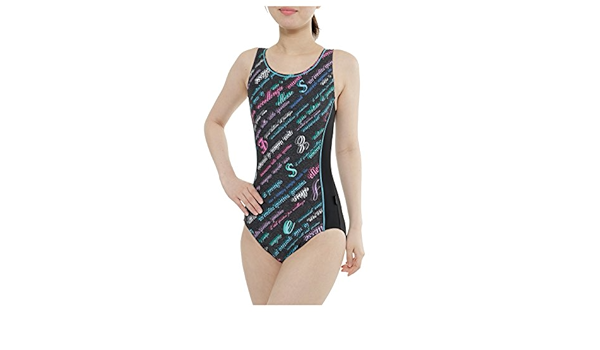 Amazon Ellesse エレッセ レディース フィットネス水着 ワンピース Esn Esn K ブラック M エレッセ Ellesse レディースフィットネス 競泳水着