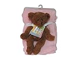Cozy Fleece Fluffy Fleece Baby Blanket with Novelty Bear, Light Pink by Cozy Fleece [並行輸入品]