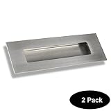 2pack 018SS Rectangular Recessed Sliding Door Handles Finger Pulls Flush 304# Stainless Steel 6" [並行