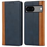 Ｈａｖａｙａ 対応 Pixel 7a ケース グーグルピクセル7a ケース Google Pixel 7a ケース 手帳型 docomo スマホケース au 耐衝撃 SoftBank カバー カード収納 スタンド機能 フェイクレザー-ブルー＋イエロー