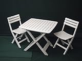 イタリア製ガーデンテーブルセット TEVERE&BIRIKI ホワイト