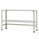 DJラック DJ-1500 幅150×奥行45×高さ90cm 2段 ホワイト 70㎏/段