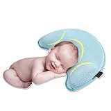 Sugurbaby ベビー 枕 ベビー まくら 通気性良好 絶壁防止 斜頭 矯正 向き癖 防止 赤ちゃん 枕 頭の形を守る 寝姿を矯正 寝ハゲ対策 うつぶせ防止＆夜泣き対策　男女兼用 (1～12ヶ月向