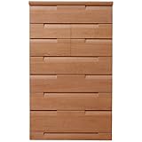 大川家具 天然木メープル材 幅80高さ133ハイチェスト SNJ-03950003-01 代引不可