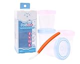 [Petinube] (プチヌーベ) あんぜん離乳食保存容器セット 4個セット＋シリコンスプーン付き (Petinube Baby Food Container Set (4pcs, spoon in